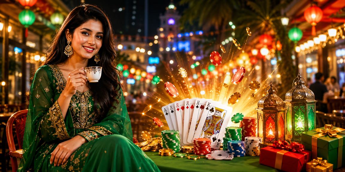 A user enjoying kb8 Teen Patti new games at an Eid celebration in Dhaka