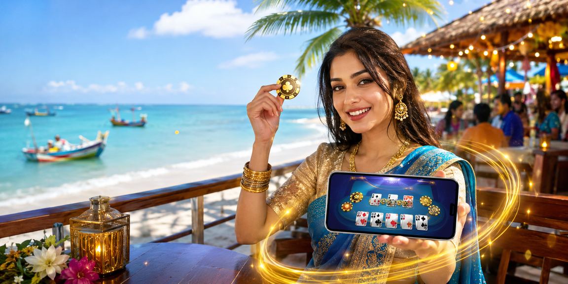 kb8 Rummy Game & Special Voucher Offers on Saint Martin Island Beach